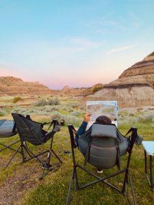 Sunset-Road-Trip-Planning-in-Swinging-Camp-Chair