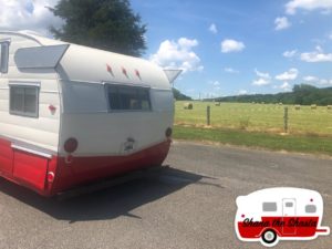 vintage camper farmland